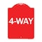 Signmission Designer Series Sign-4-Way, Red & White Aluminum Architectural Sign, 18" x 24", RW-1824-24374 A-DES-RW-1824-24374 - alternate 1